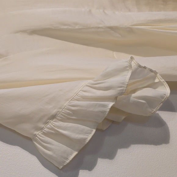 ANTHROPOLOGIE DOLAN mitzi pleated ruffle blouse - size large - Picture 6 of 10